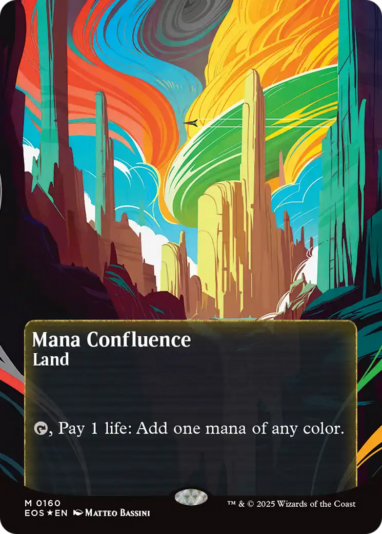 Mana Confluence (0160) (Borderless) (Galaxy Foil) [Edge of Eternities: Stellar Sights] | Empire Gaming NC