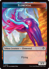 Elemental (0002) // Treasure Double-Sided Token [Secrets of Strixhaven Tokens] | Empire Gaming NC