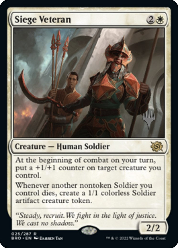 Siege Veteran (Promo Pack) [The Brothers' War Promos] | Empire Gaming NC