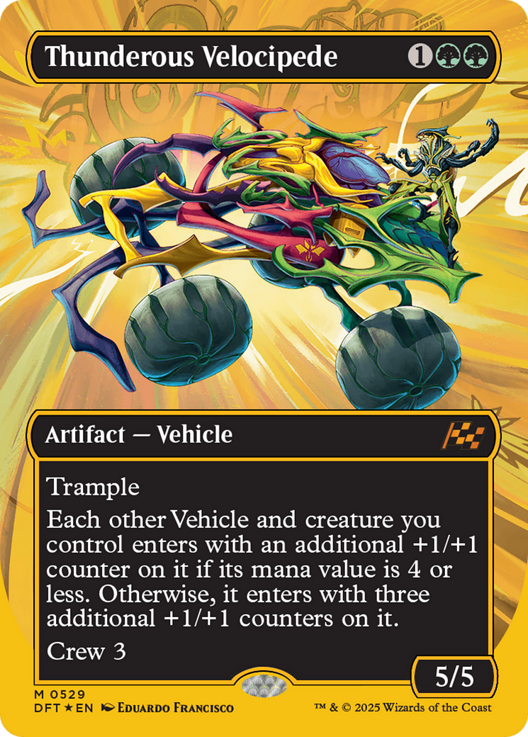 Thunderous Velocipede (Borderless) (First-Place Foil) [Aetherdrift] | Empire Gaming NC