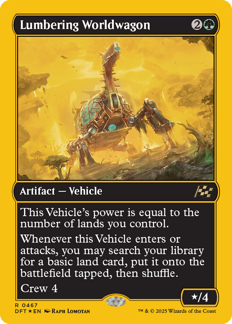 Lumbering Worldwagon (First-Place Foil) [Aetherdrift] | Empire Gaming NC