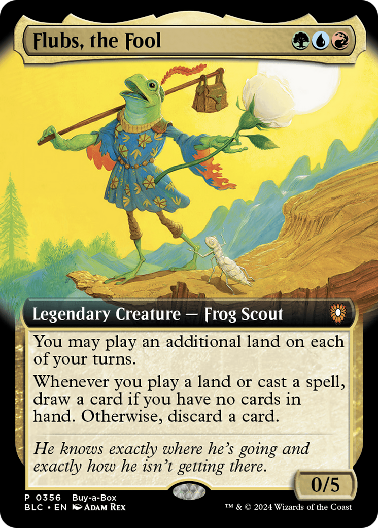 Flubs, the Fool (Buy-A-Box) (Extended Art) [Bloomburrow Promos] | Empire Gaming NC