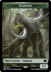 Elephant // Saproling Double-Sided Token [Dominaria Remastered Tokens] | Empire Gaming NC