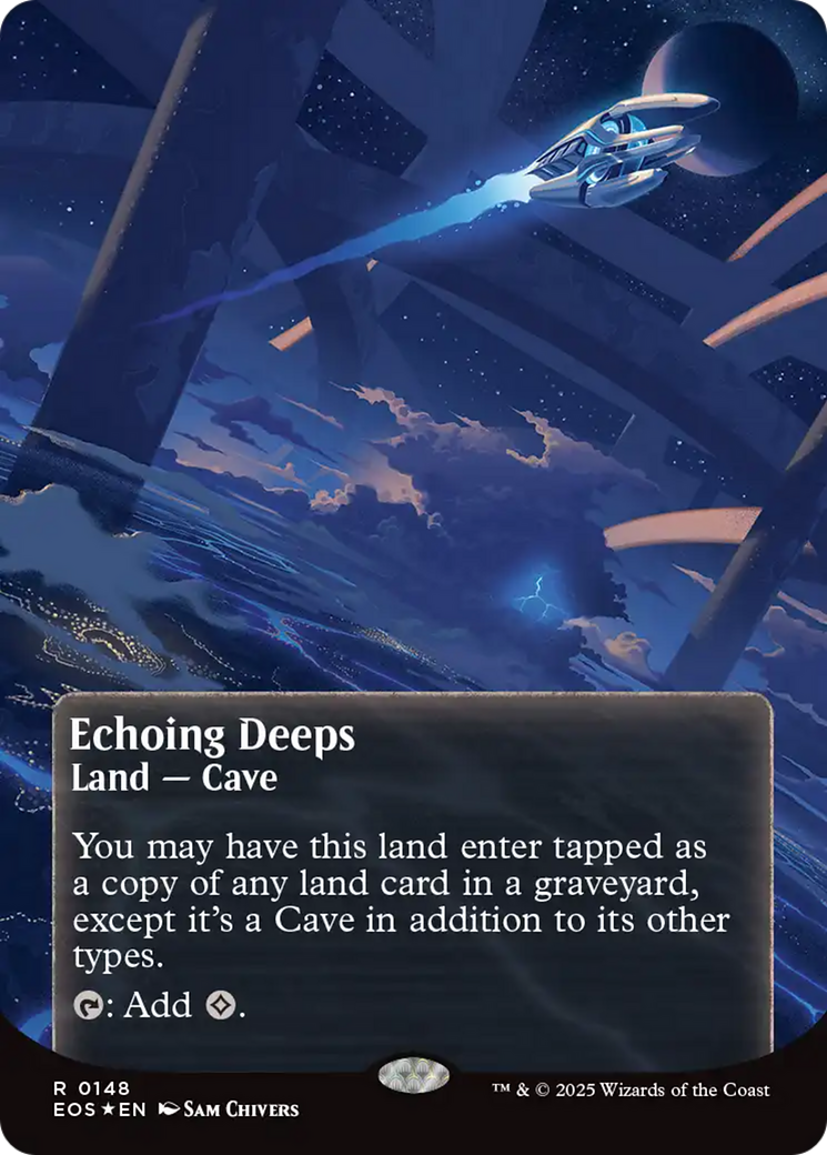 Echoing Deeps (0148) (Borderless) (Galaxy Foil) [Edge of Eternities: Stellar Sights] | Empire Gaming NC