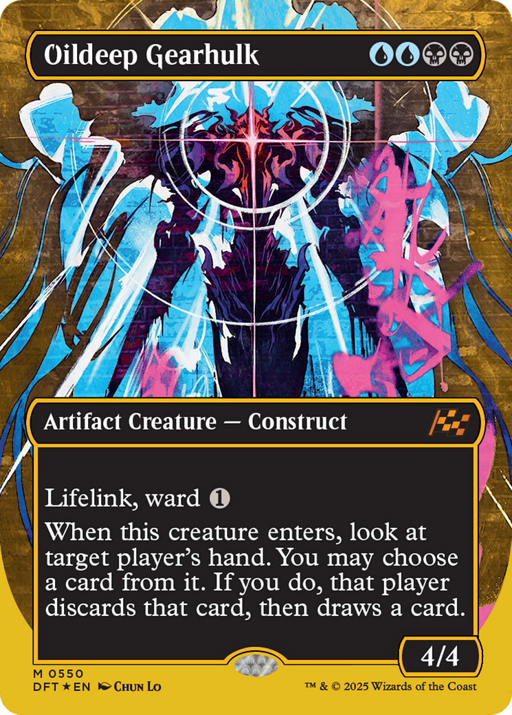 Oildeep Gearhulk (Borderless) (First-Place Foil) [Aetherdrift] | Empire Gaming NC