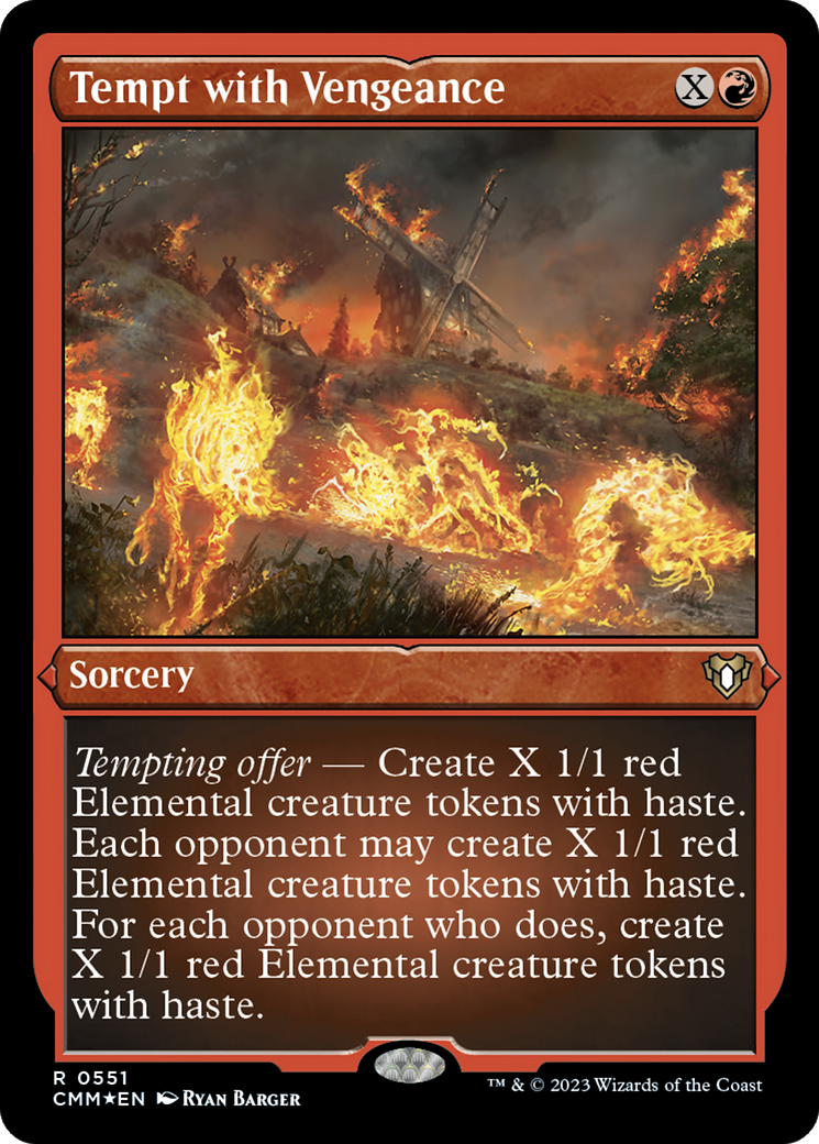 Tempt with Vengeance (Foil Etched) [Commander Masters] | Empire Gaming NC