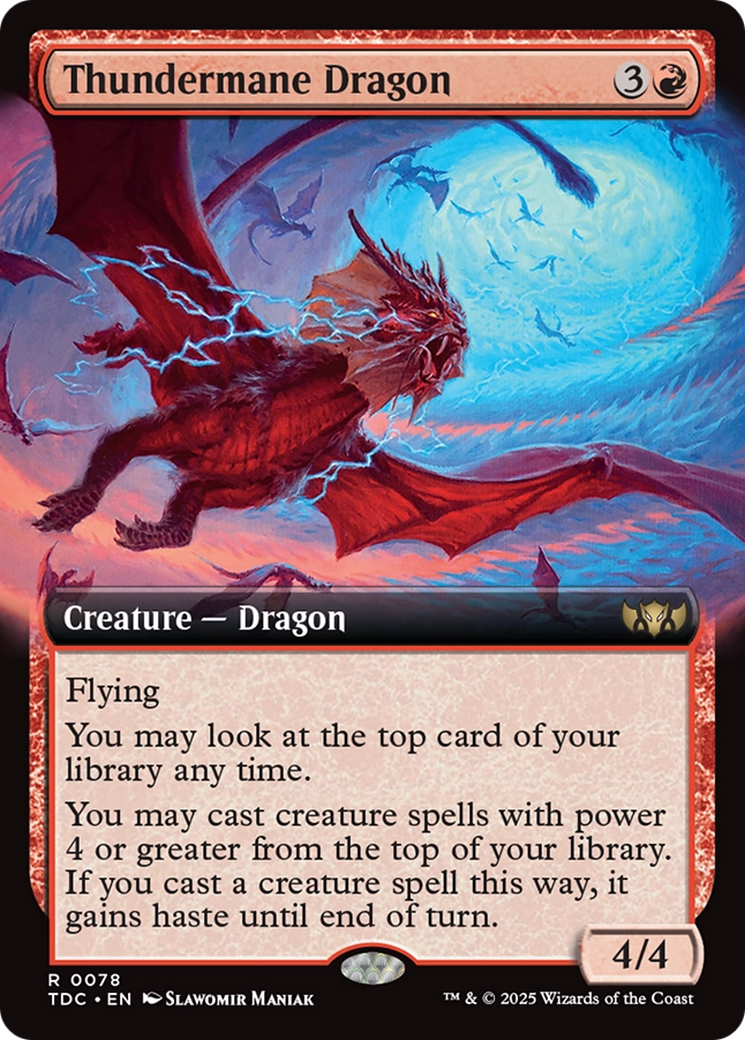 Thundermane Dragon (Extended Art) [Tarkir: Dragonstorm Commander] | Empire Gaming NC