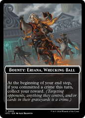 Bounty: Eriana, Wrecking Ball // Bounty Rules Double-Sided Token [Outlaws of Thunder Junction Commander Tokens] | Empire Gaming NC