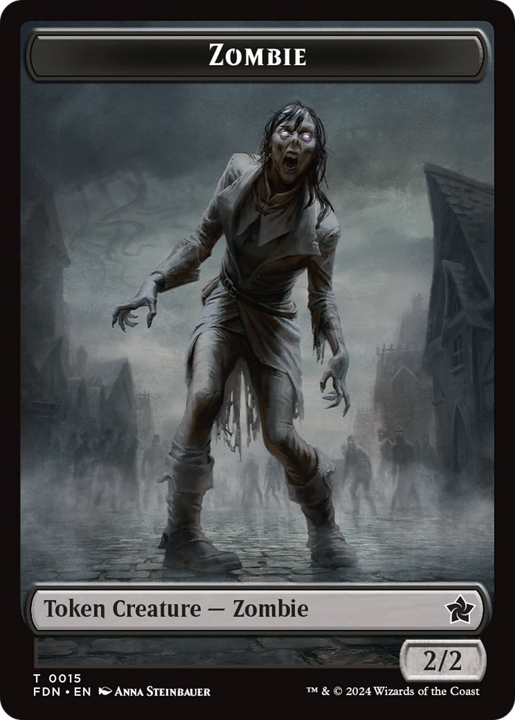 Rat (0014) // Zombie Double-Sided Token [Foundations Tokens] | Empire Gaming NC