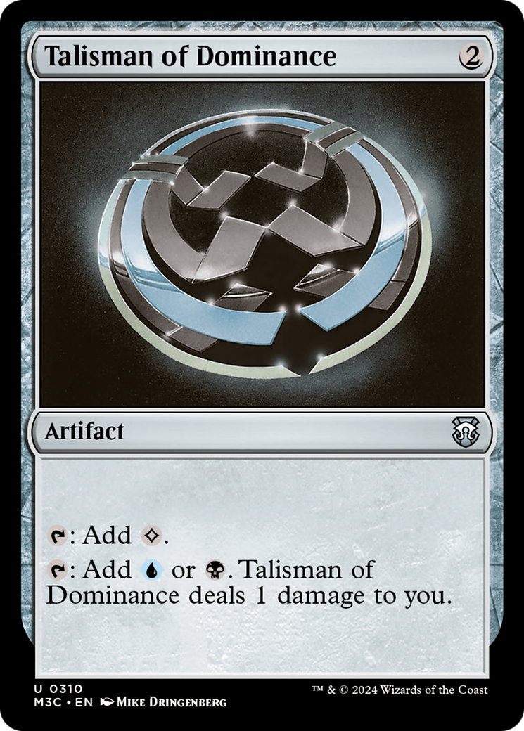 Talisman of Dominance (Ripple Foil) [Modern Horizons 3 Commander] | Empire Gaming NC