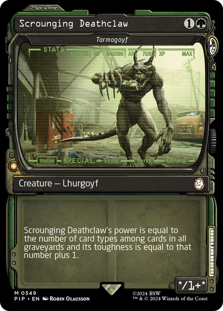 Scrounging Deathclaw - Tarmogoyf (Showcase) [Fallout] | Empire Gaming NC