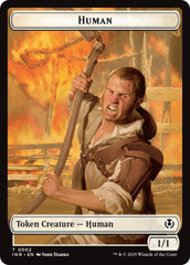Spirit // Human (0002) Double-Sided Token [Innistrad Remastered Tokens] | Empire Gaming NC