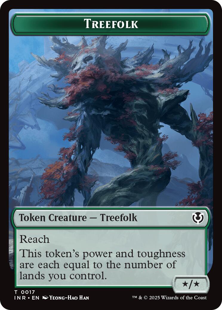 Treefolk // Emblem - Wrenn and Seven Double-Sided Token [Innistrad Remastered Tokens] | Empire Gaming NC