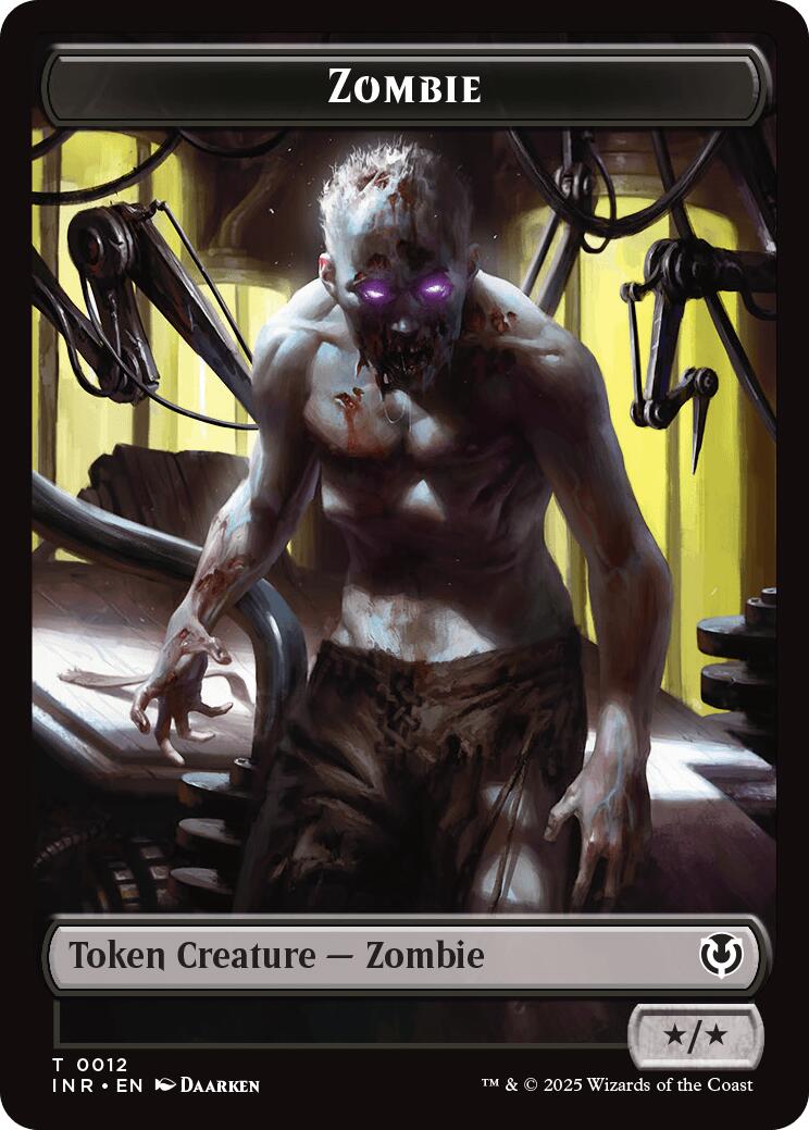 Zombie (0011) // Zombie (0012) Double-Sided Token [Innistrad Remastered Tokens] | Empire Gaming NC