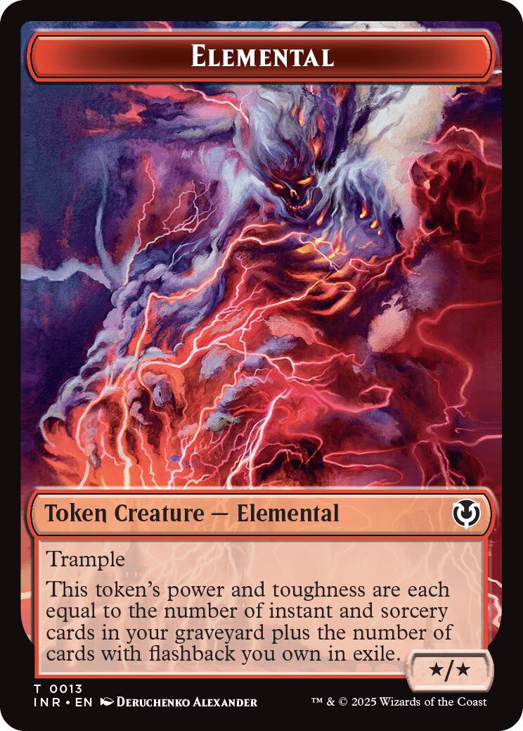 Elemental // Human (0014) Double-Sided Token [Innistrad Remastered Tokens] | Empire Gaming NC