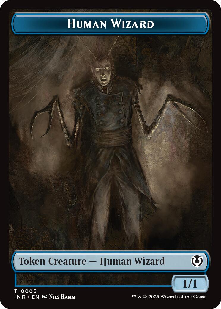 Human Wizard // Emblem - Jace, Unraveler of Secrets Double-Sided Token [Innistrad Remastered Tokens] | Empire Gaming NC