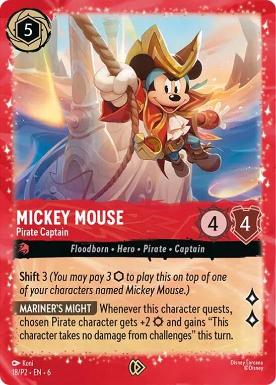 Mickey Mouse - Pirate Captain (18) [Promo Cards] | Empire Gaming NC