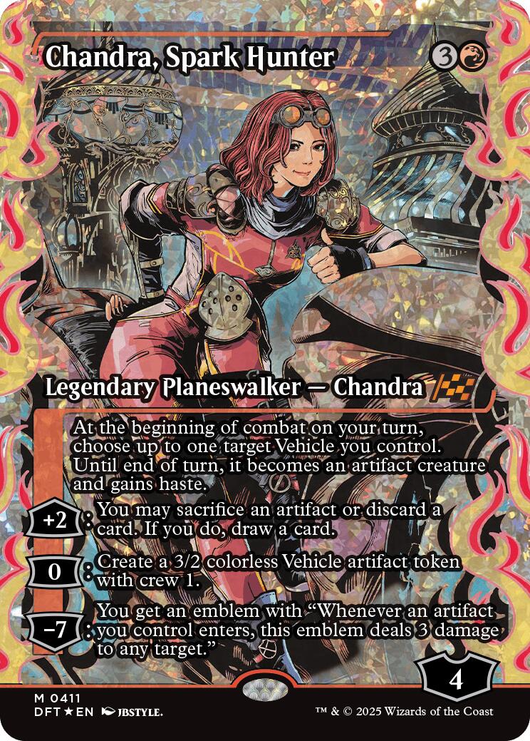 Chandra, Spark Hunter (Showcase Fracture Foil) (Japanese) [Aetherdrift] | Empire Gaming NC