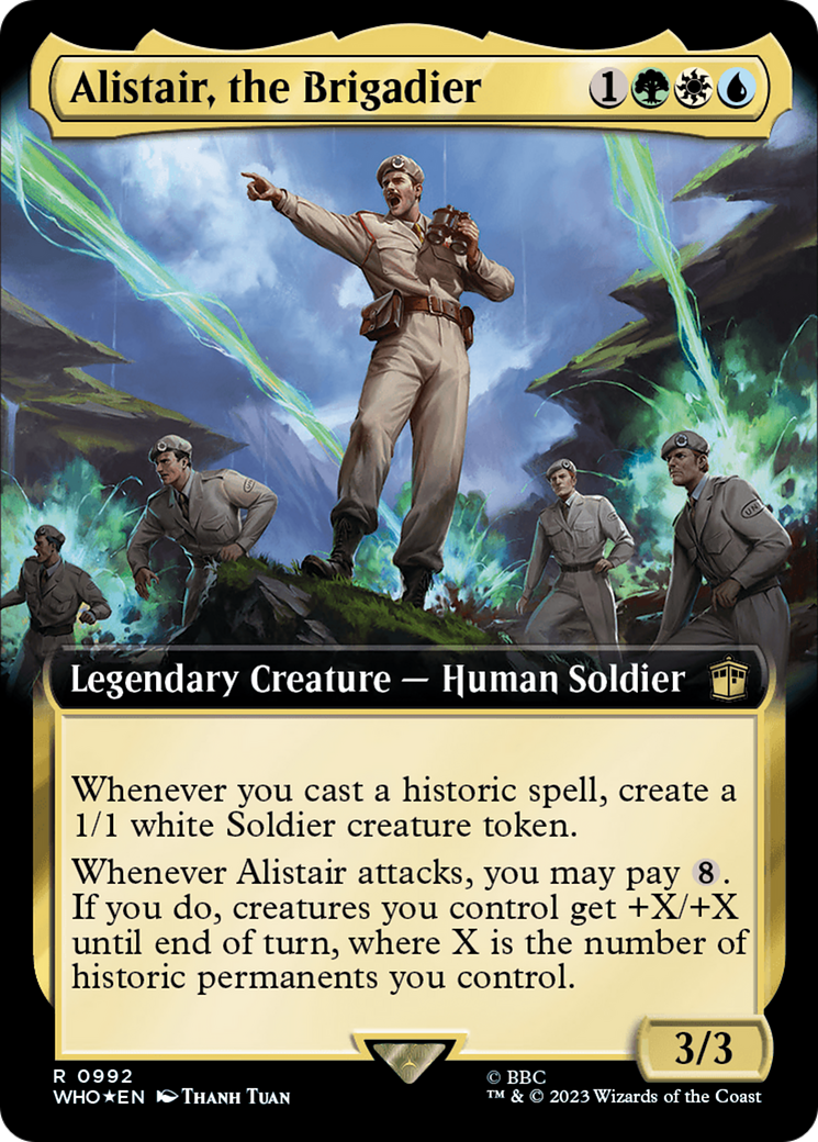 Alistair, the Brigadier (Extended Art) (Surge Foil) [Doctor Who] | Empire Gaming NC