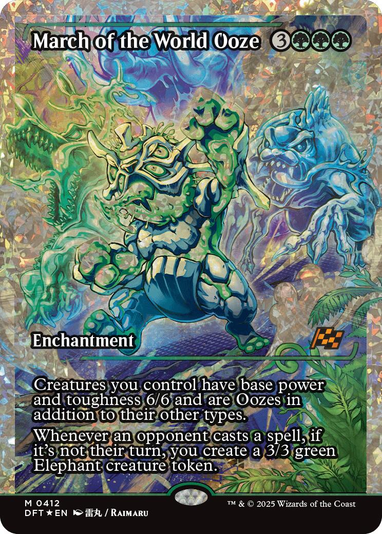 March of the World Ooze (Showcase Fracture Foil) (Japanese) [Aetherdrift] | Empire Gaming NC
