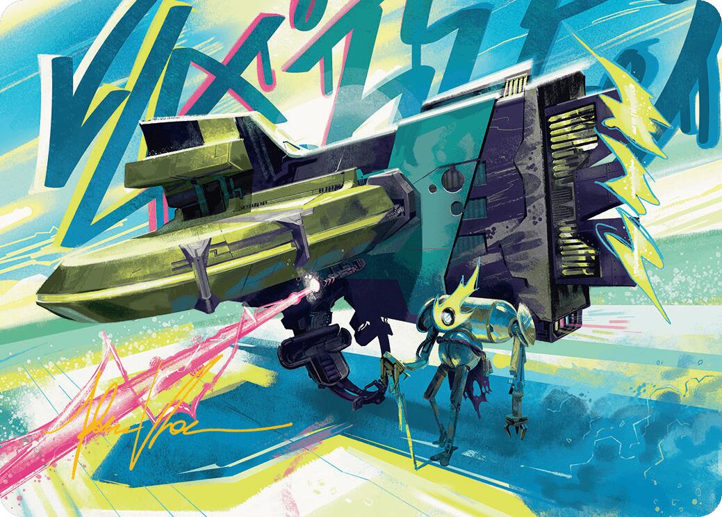 Salvation Engine Art Card (Gold-Stamped Signature) [Aetherdrift Art Series] | Empire Gaming NC