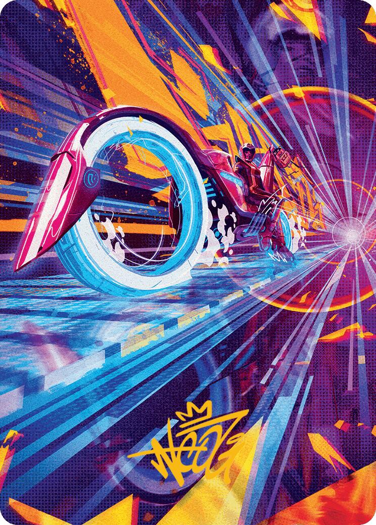 Spotcycle Scouter Art Card (Gold-Stamped Signature) [Aetherdrift Art Series] | Empire Gaming NC