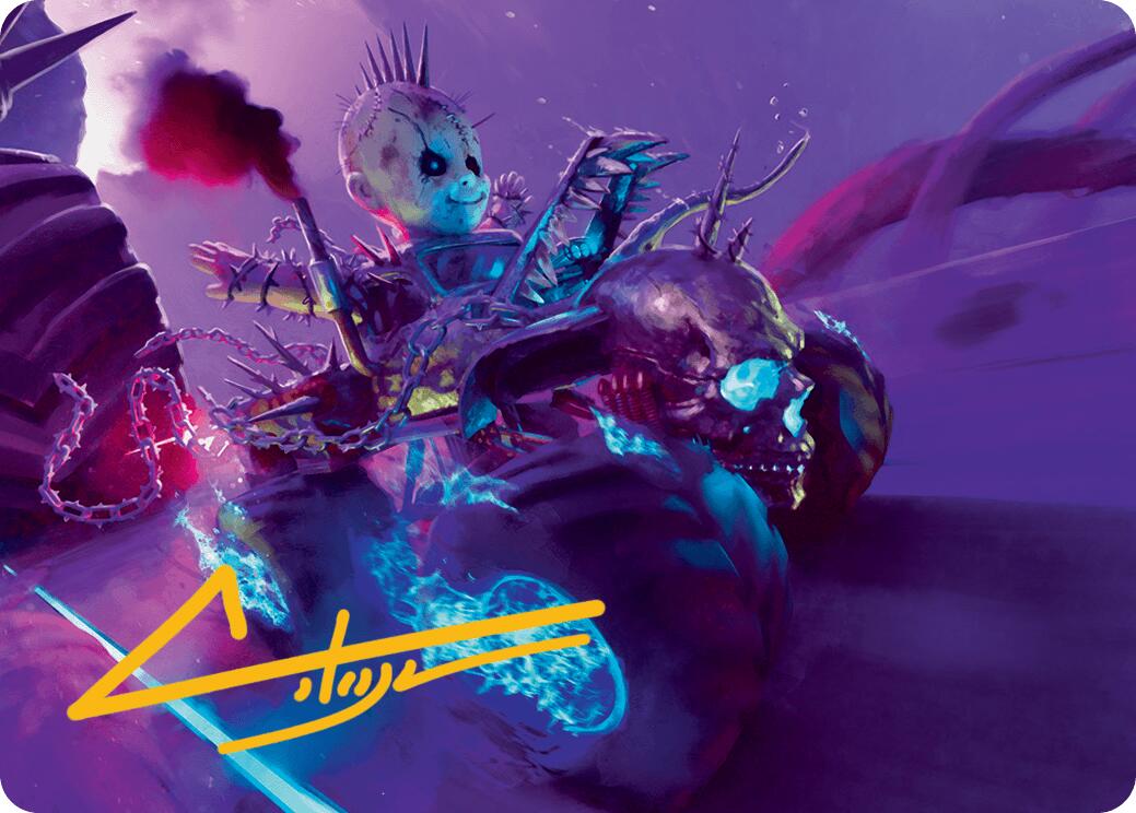 Pactdoll Terror Art Card (Gold-Stamped Signature) [Aetherdrift Art Series] | Empire Gaming NC