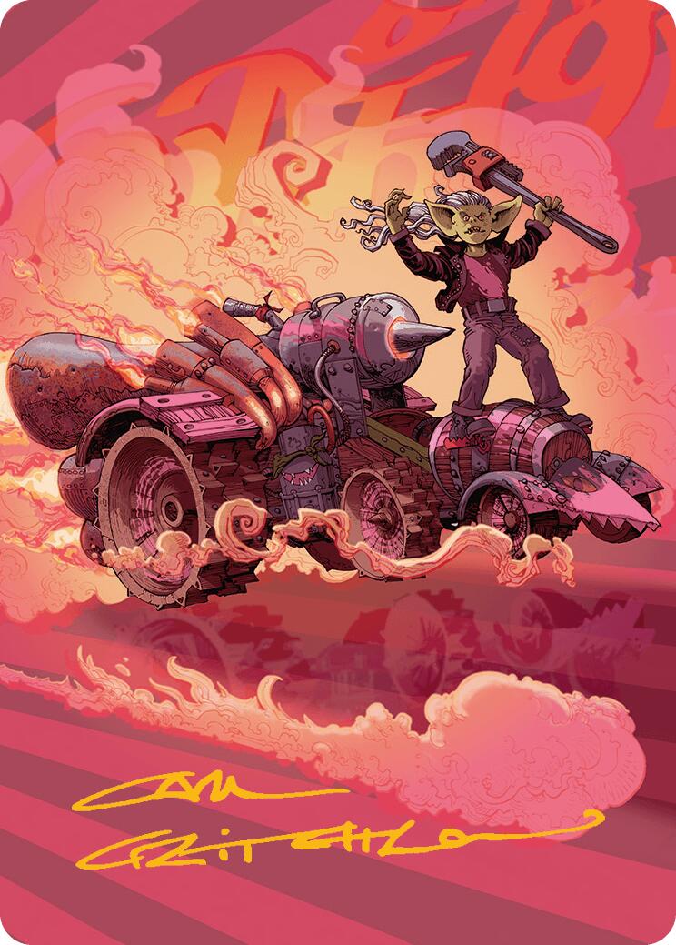 Burner Rocket Art Card (Gold-Stamped Signature) [Aetherdrift Art Series] | Empire Gaming NC
