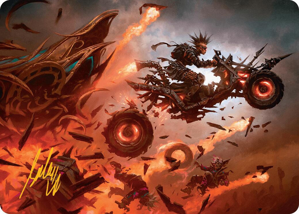 Gastal Blockbuster Art Card (Gold-Stamped Signature) [Aetherdrift Art Series] | Empire Gaming NC