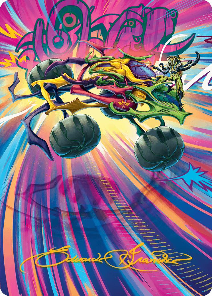 Thunderous Velocipede Art Card (Gold-Stamped Signature) [Aetherdrift Art Series] | Empire Gaming NC