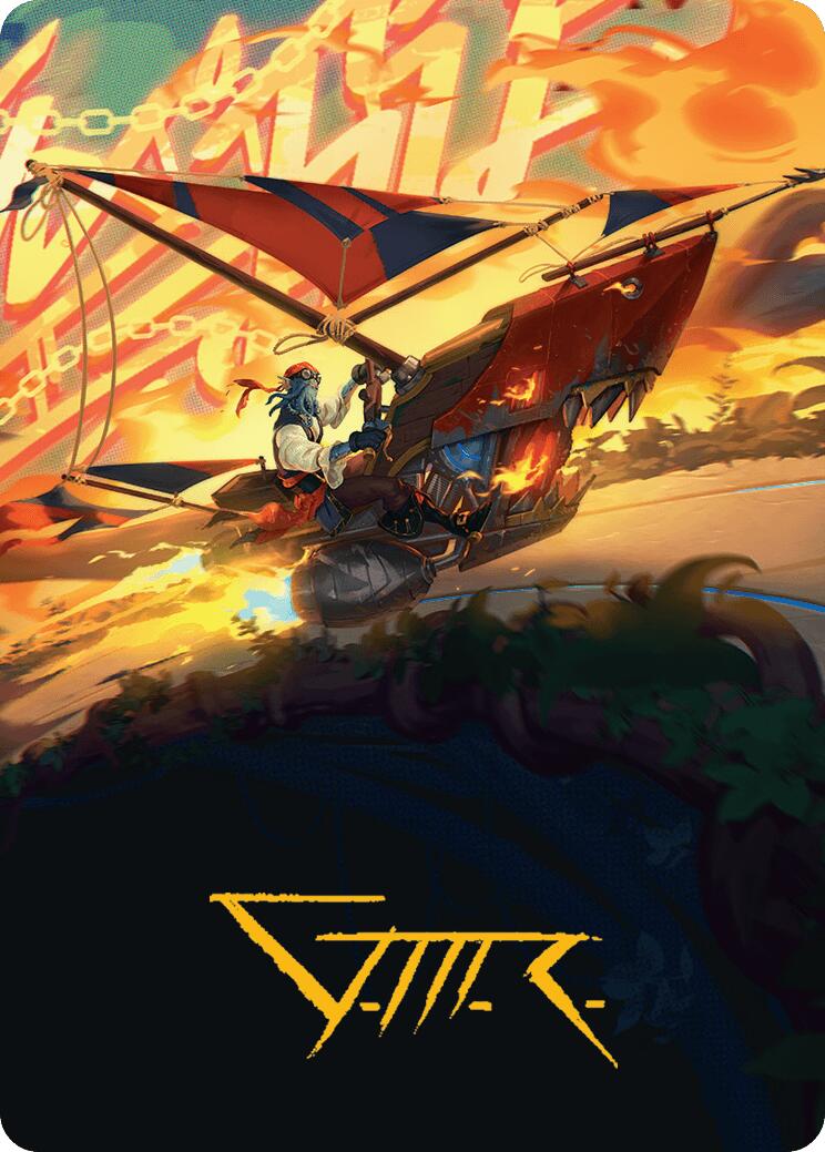 Boosted Sloop Art Card (Gold-Stamped Signature) [Aetherdrift Art Series] | Empire Gaming NC