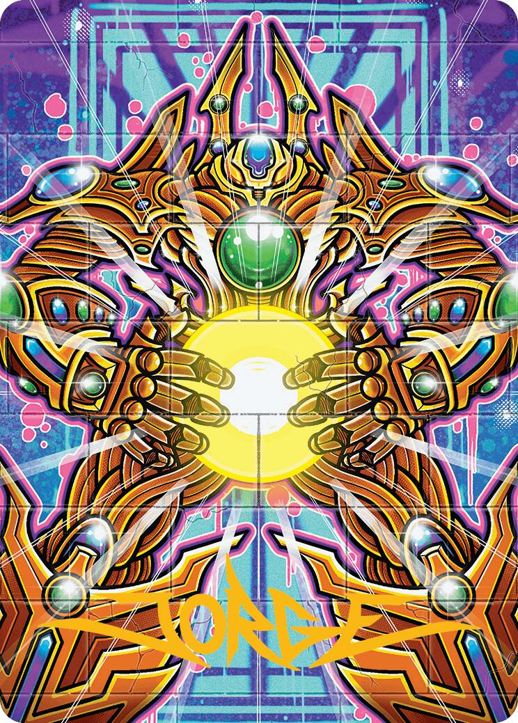 Brightglass Gearhulk Art Card (Gold-Stamped Signature) [Aetherdrift Art Series] | Empire Gaming NC