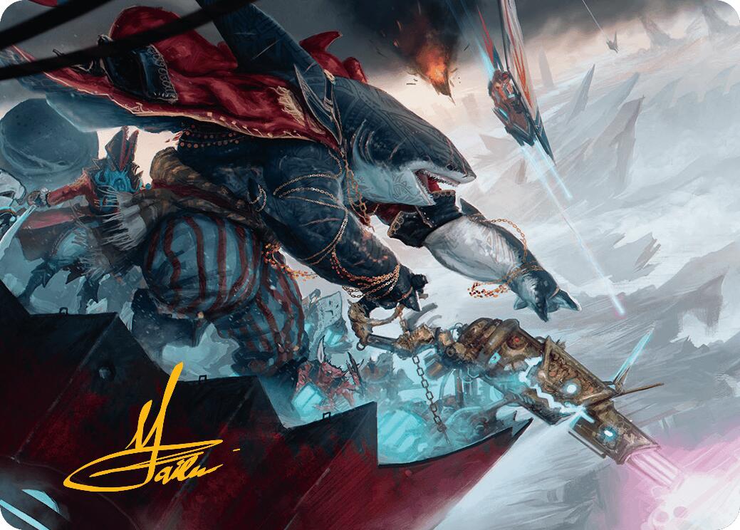 Captain Howler, Sea Scourge Art Card (16/54) (Gold-Stamped Signature) [Aetherdrift Art Series] | Empire Gaming NC