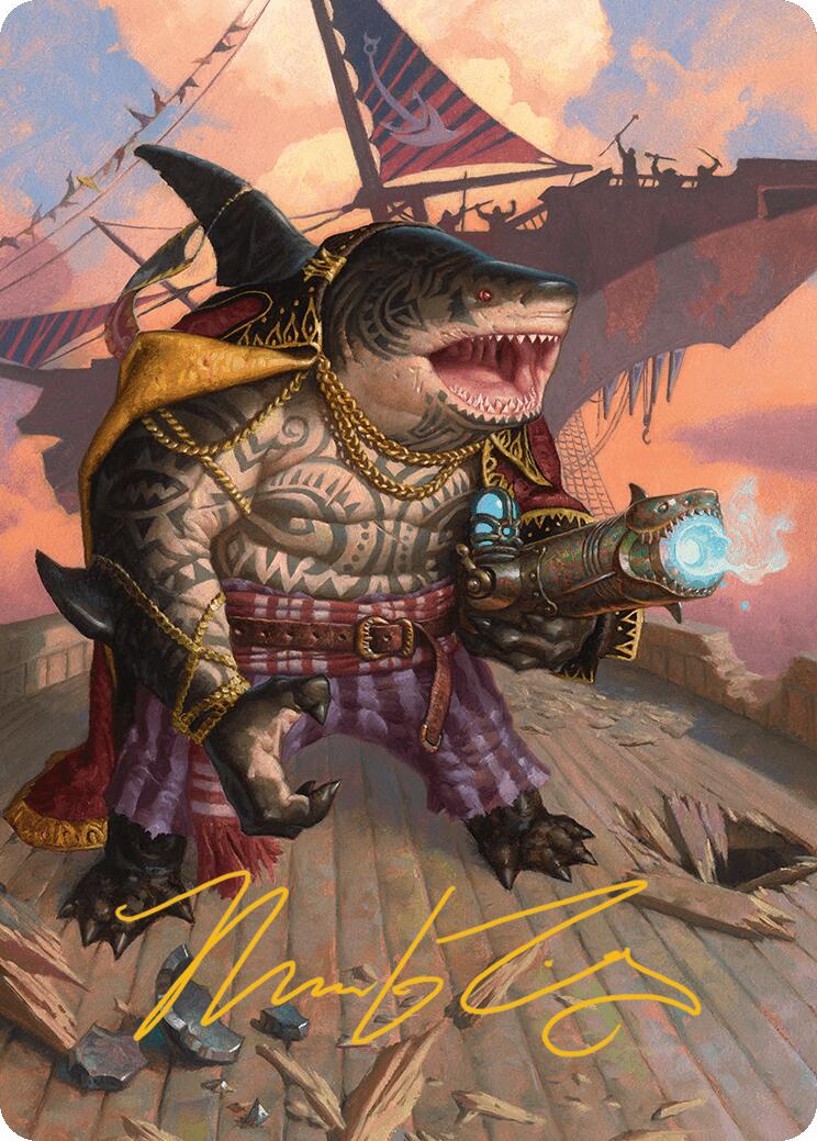 Captain Howler, Sea Scourge Art Card (4/54) (Gold-Stamped Signature) [Aetherdrift Art Series] | Empire Gaming NC