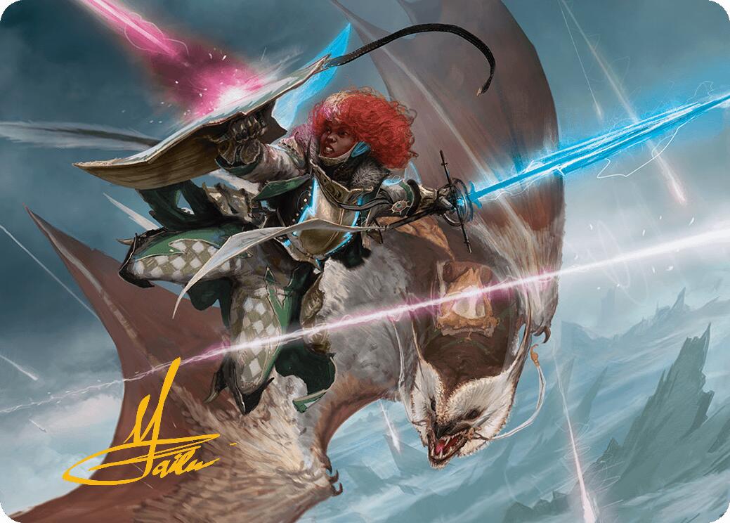 Caradora, Heart of Alacria Art Card (14/54) (Gold-Stamped Signature) [Aetherdrift Art Series] | Empire Gaming NC