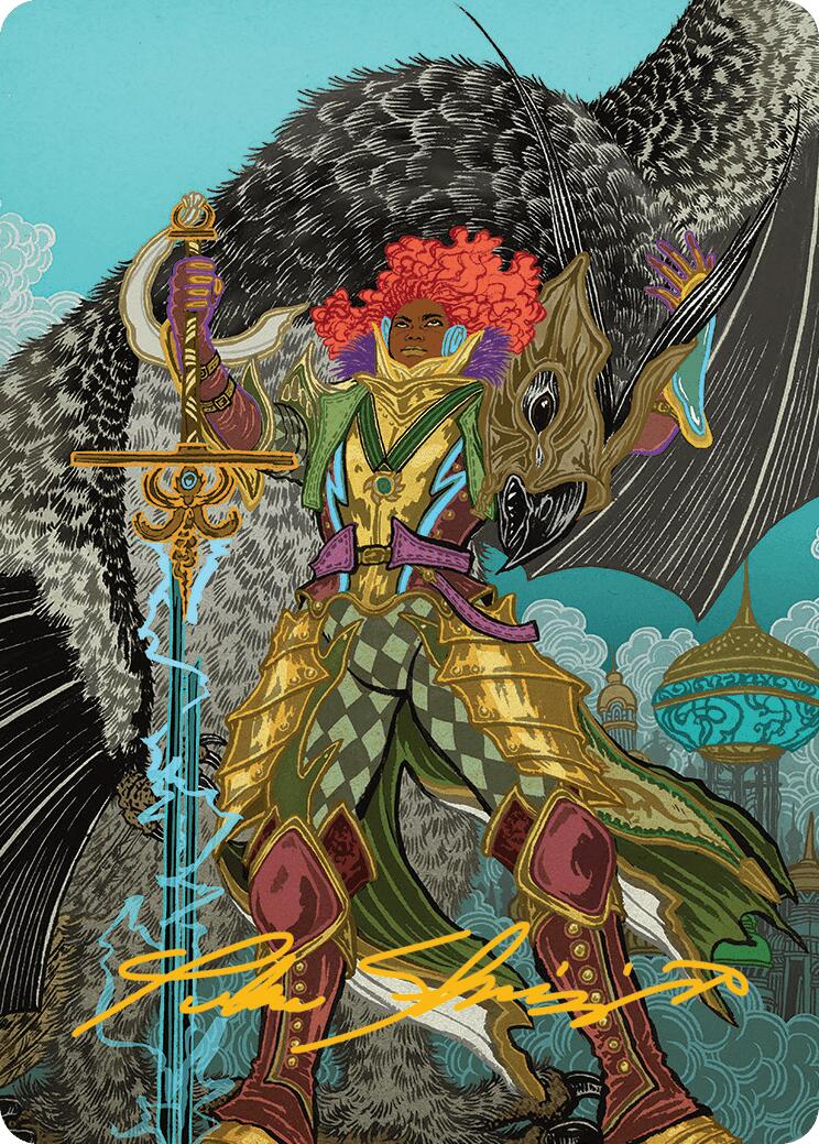 Caradora, Heart of Alacria Art Card (3/54) (Gold-Stamped Signature) [Aetherdrift Art Series] | Empire Gaming NC