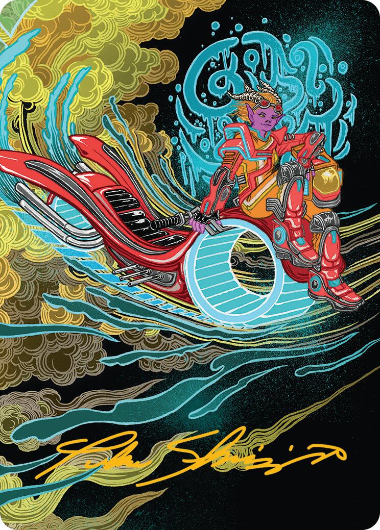 Cloudspire Skycycle Art Card (Gold-Stamped Signature) [Aetherdrift Art Series] | Empire Gaming NC