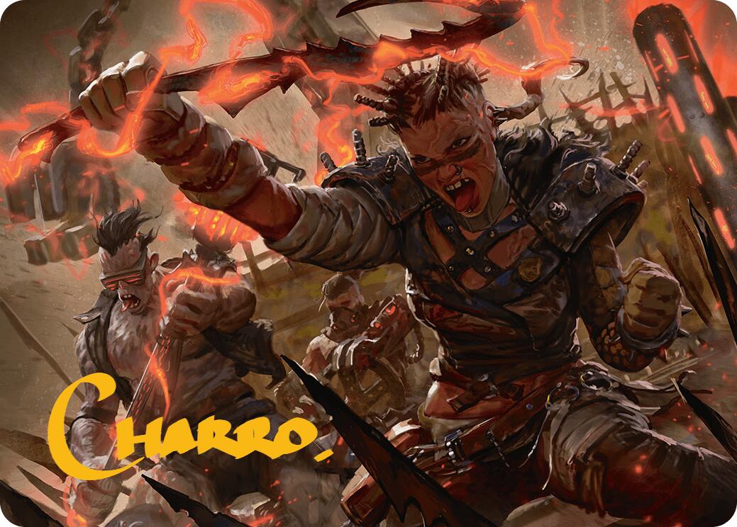 Far Fortune, End Boss Art Card (11/54) (Gold-Stamped Signature) [Aetherdrift Art Series] | Empire Gaming NC