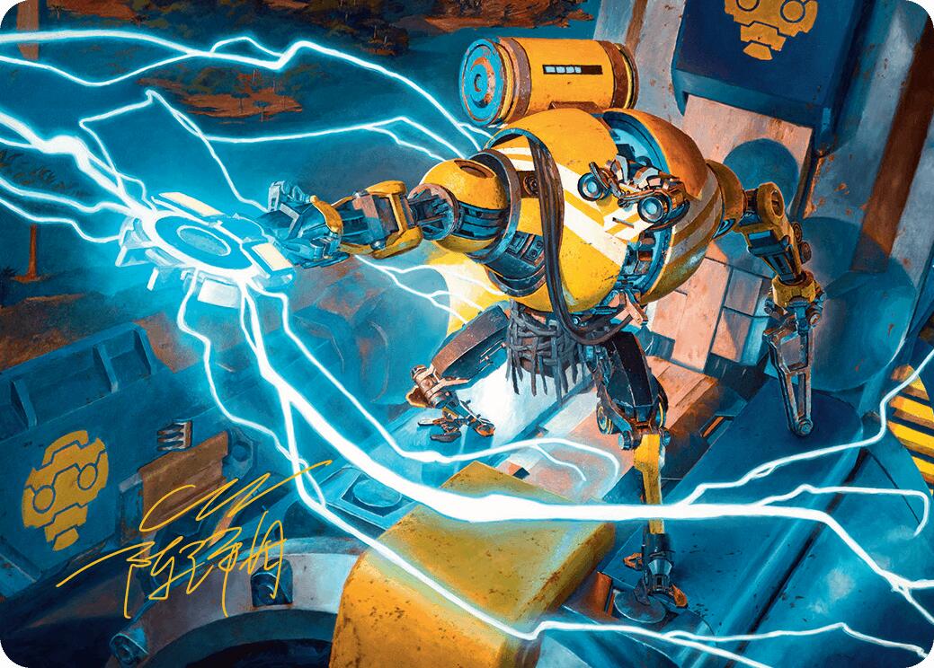 Mendicant Core, Guidelight Art Card (12/54) (Gold-Stamped Signature) [Aetherdrift Art Series] | Empire Gaming NC