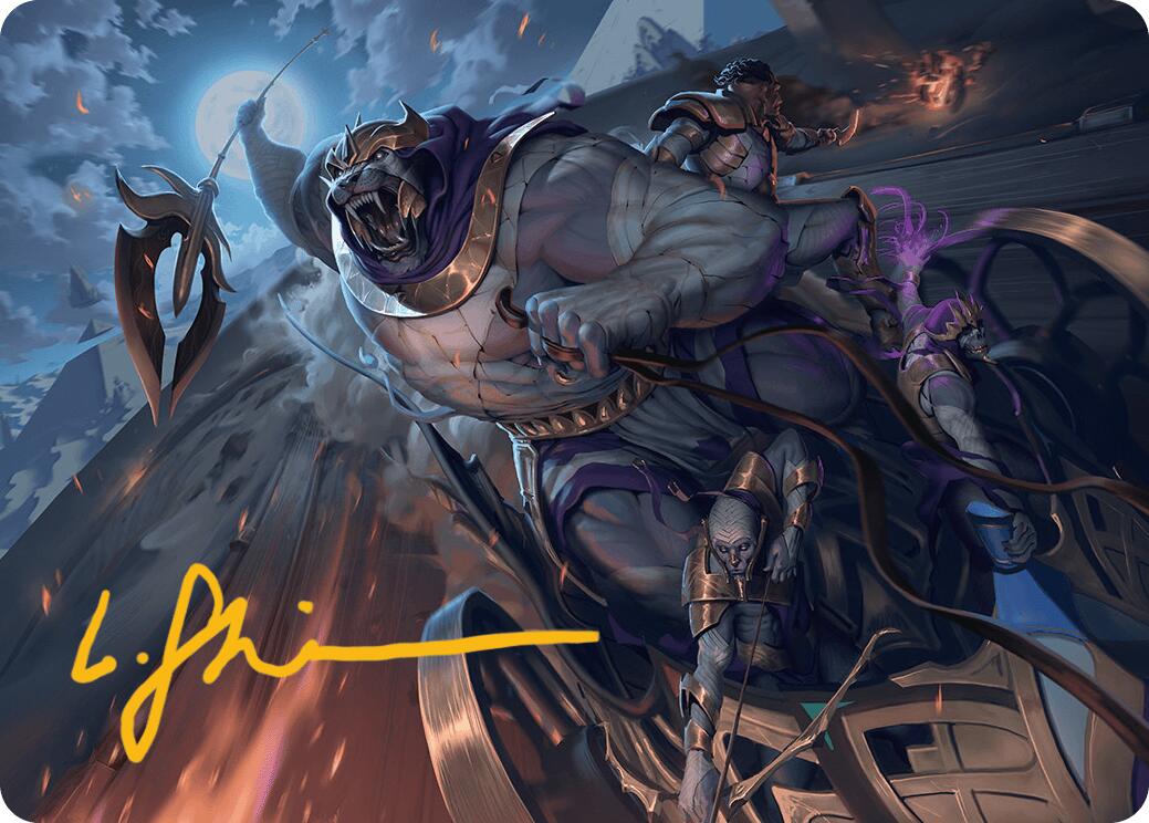 Zahur, Glory's Past Art Card (Gold-Stamped Signature) [Aetherdrift Art Series] | Empire Gaming NC