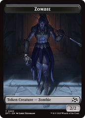 Zombie Warrior // Zombie (0003) Double-Sided Token [Aetherdrift Tokens] | Empire Gaming NC