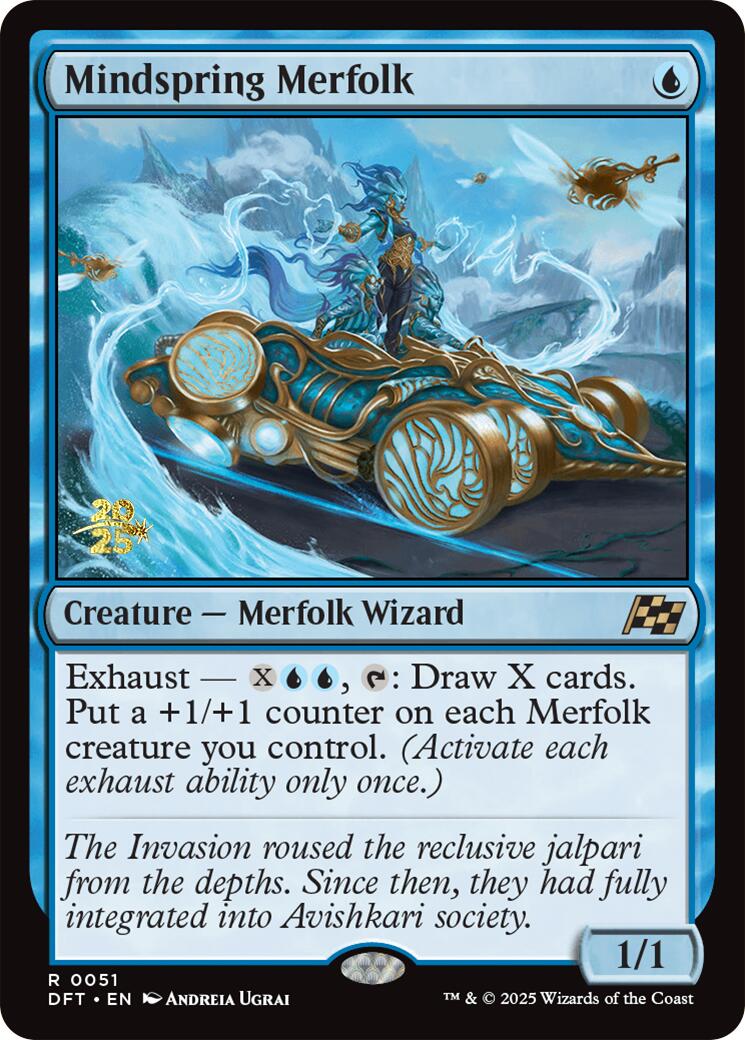 Mindspring Merfolk [Aetherdrift Prerelease Promos] | Empire Gaming NC