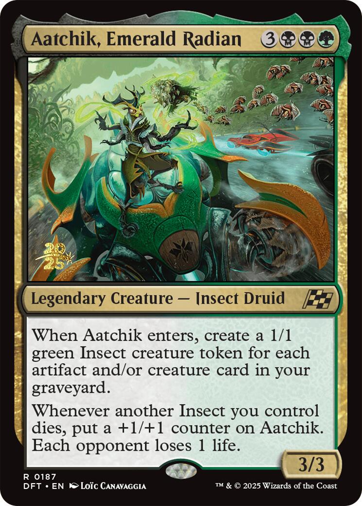 Aatchik, Emerald Radian [Aetherdrift Prerelease Promos] | Empire Gaming NC