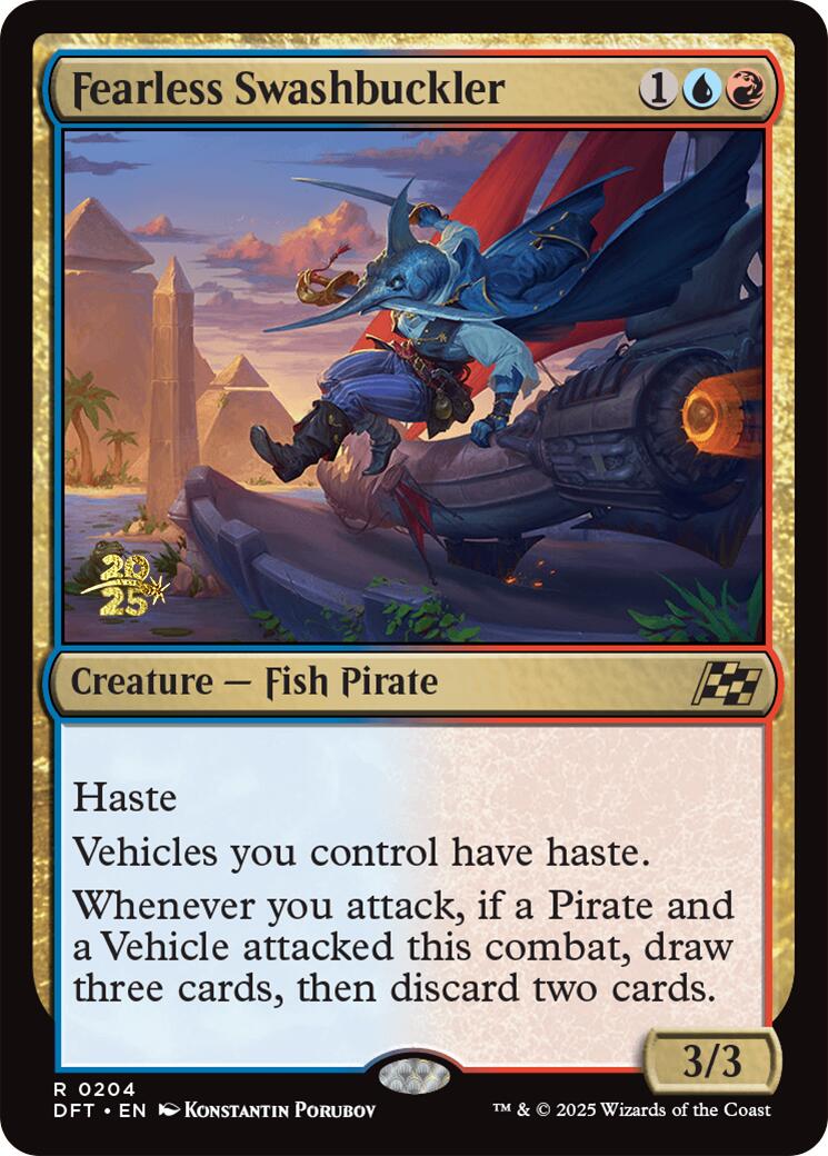 Fearless Swashbuckler [Aetherdrift Prerelease Promos] | Empire Gaming NC