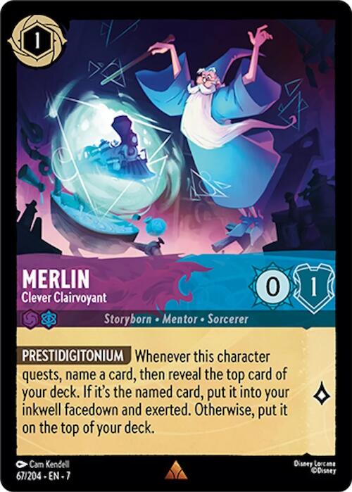 Merlin - Clever Clairvoyant (67/204) [Archazia's Island] | Empire Gaming NC