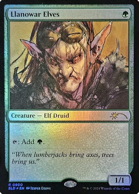 Llanowar Elves (0800) (Rainbow Foil) [Secret Lair Drop Series] | Empire Gaming NC