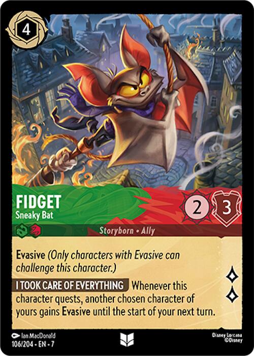Fidget - Sneaky Bat (106/204) [Archazia's Island] | Empire Gaming NC