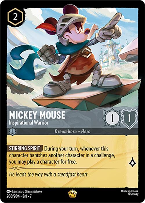 Mickey Mouse - Inspirational Warrior (200/204) [Archazia's Island] | Empire Gaming NC