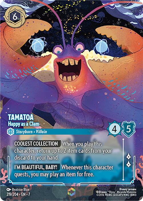 Tamatoa - Happy as a Clam (Enchanted) (219/204) [Archazia's Island] | Empire Gaming NC