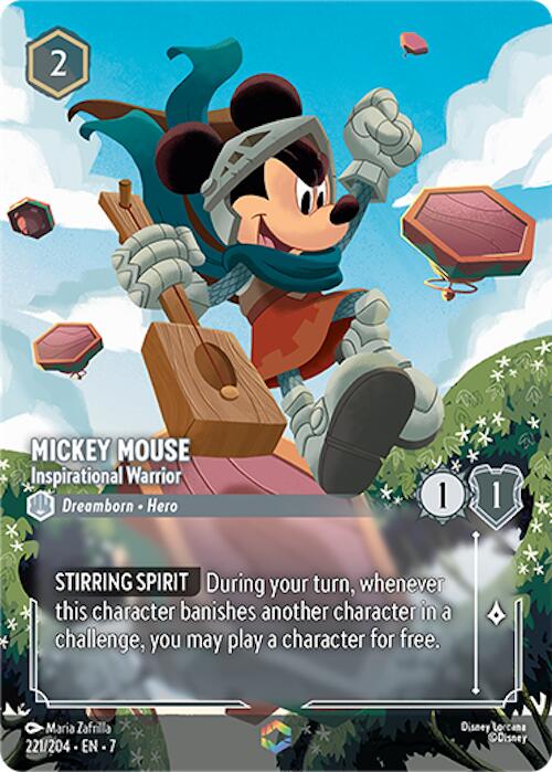 Mickey Mouse - Inspirational Warrior (Enchanted) (221/204) [Archazia's Island] | Empire Gaming NC